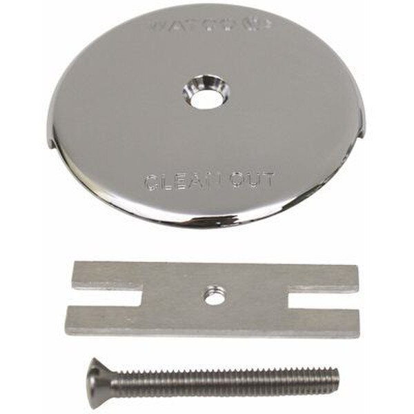 Overflow Adapter Kit 1-HOLE OVERFLOW PLATE KIT W/ ADAPTER BAR CHROME