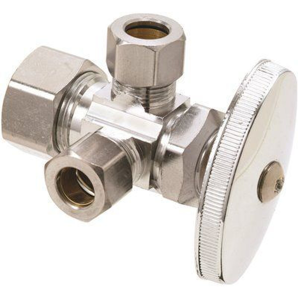 3-WAY ANGLE STOP 1/2 NOM x 3/8CMP x 3/8CMP LF