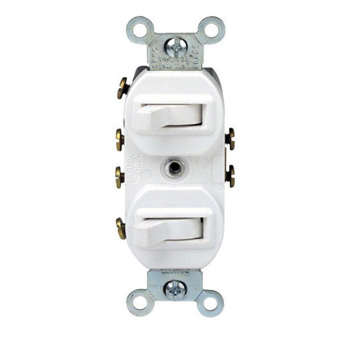 15 amps Three Pole Toggle Duplex Combination Switch White