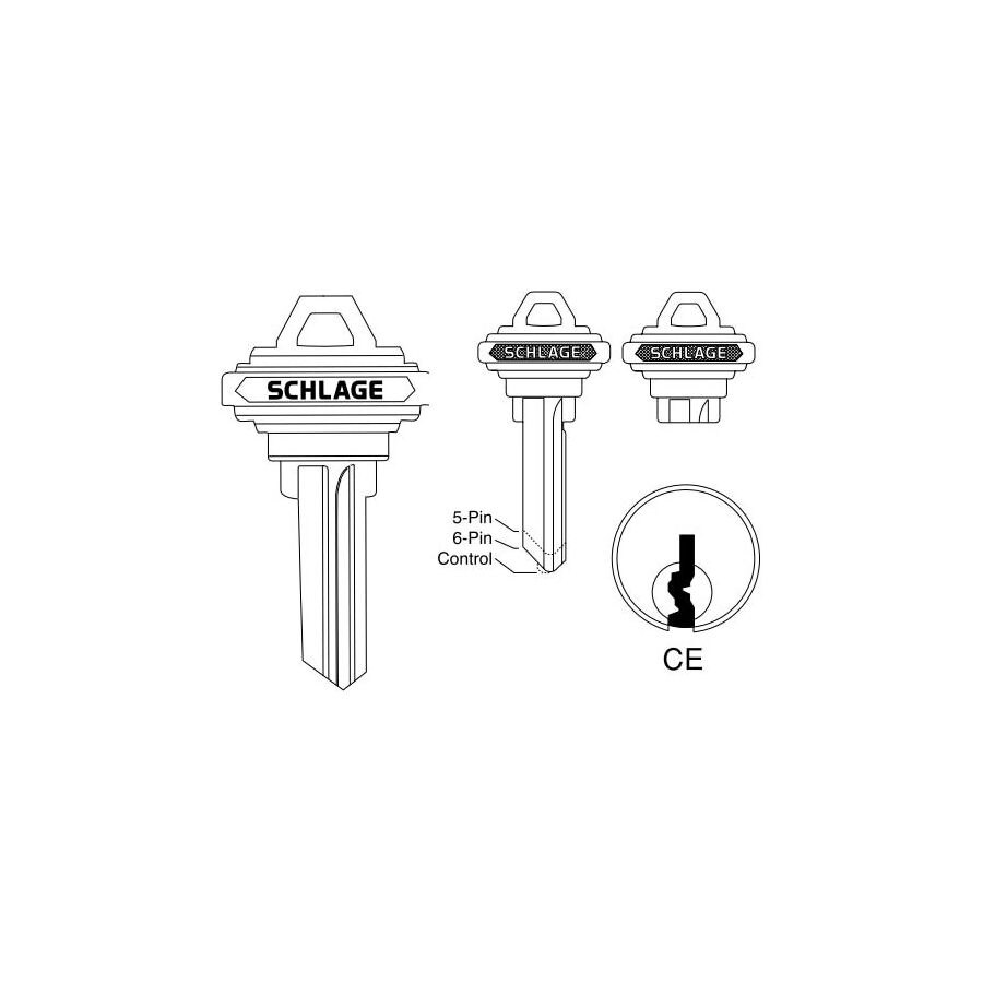 Schlage Key Blanks (2) - C Keyway- 5 Pin - Foto 7