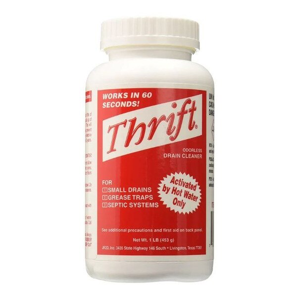 Thrift Drain Cleaner Crystals NonAcid Odorless, 1lb Bottle